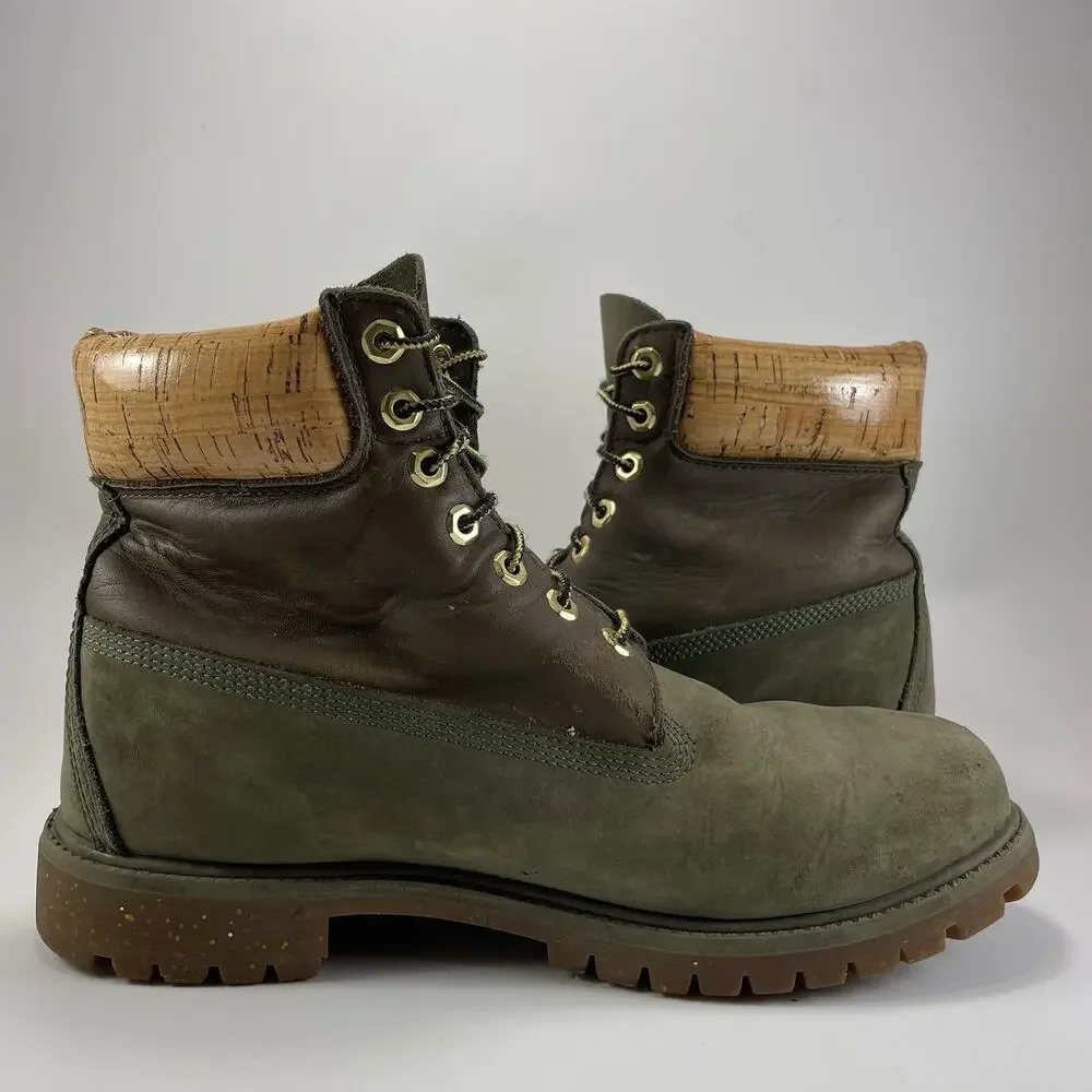Timberland Midnight Countdown Cork Edition Mens Size 10.5 Green Nubuck, Rare